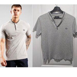 Fred Perry | Bomber collar polo shirt in grey